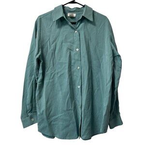 Soft Surroundings Tencel Long Sleeve Button Up Shirt Size Large Classic Vintage‎